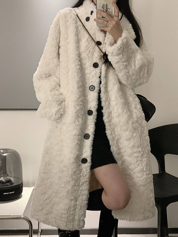 韓国ファッションレディースファージャケットチェスターコート 可愛い レトロ アウター レディース 冬服 レディースアウター 大人気 レディースファッション
