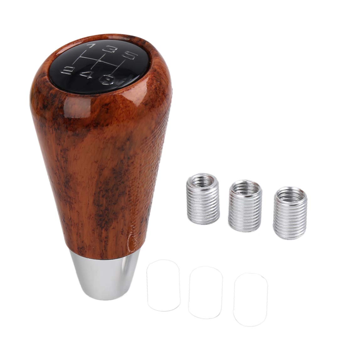 T シフトノブ 5 x 5.5 x 8.2cm ユニバーサル マニュアル車 シフト ノブ ブラウン ユニバーサル 5 スピ..