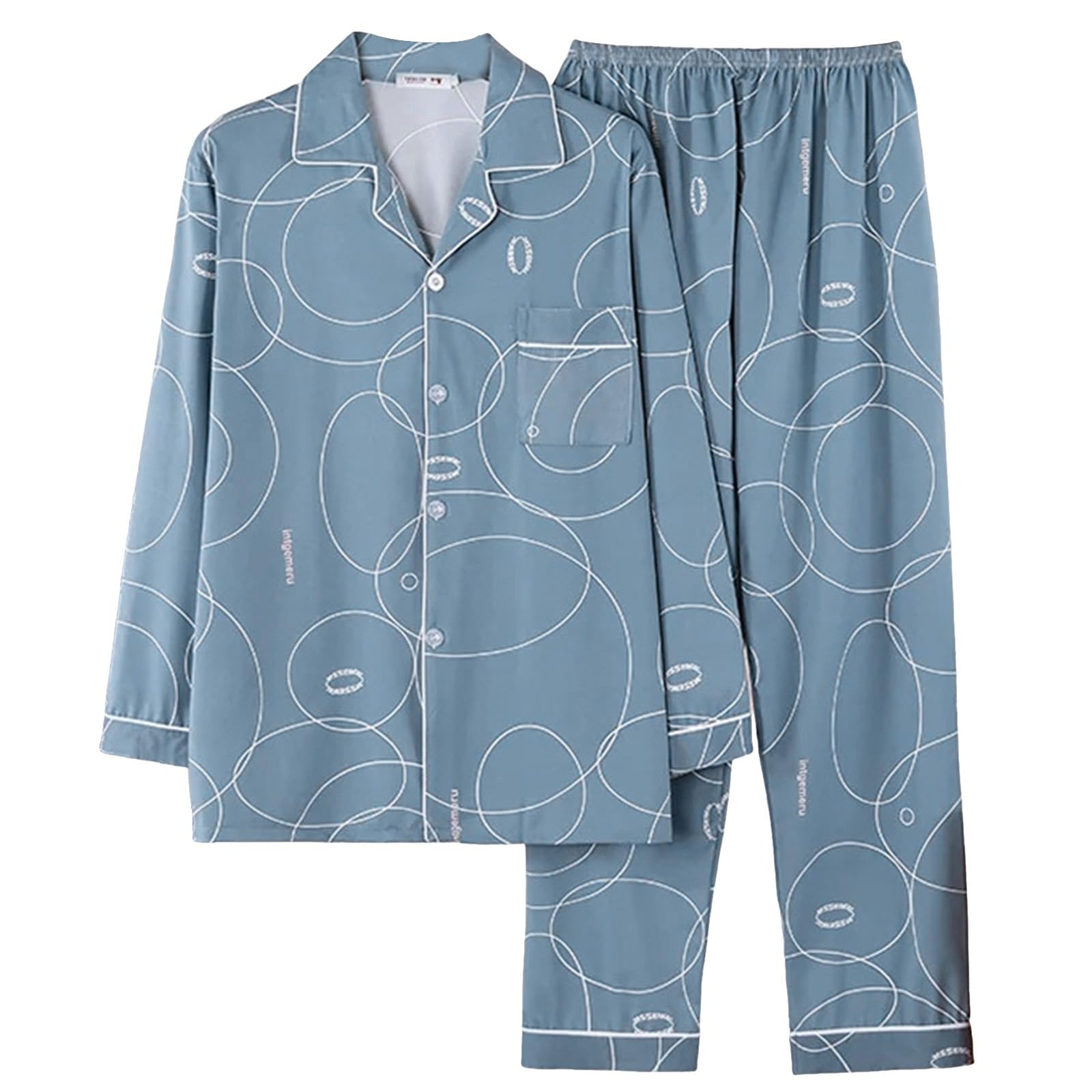 [Shopyruder] メンズ 秋服 部屋着 メンズ 秋 ルームウェア 柔らかい 紳士パジャマ長袖秋冬用 部屋着 メンズ ズボン パジャマ メンズ 長袖 上下 ナイトウェア ルームウェア カーディガン 肌に優しい 寝间着 便利服 男女兼用 日常着 ズボン