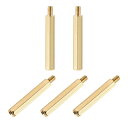 T スタンドオフ M4x50mm+6mm オス-メス ブラス 六角 PCBマザーボードスペーサー FPVドローンクワッドコプター用 コンピューター用 回路基板用 5個入り(3)