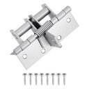 T 3.94"x2.56" 自動ドアヒンジ 冷間圧延鋼製 バイフォルド90度 自動閉鎖スプリングドアヒンジ ハードウェアコントロール ホーム ベッドルーム用 シルバー
