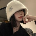 秋冬新作帽子 冬 暖かい ハットふわふわ 帽子 レディース 韓風ファッション 防風防寒バケットハット ウサギの毛 保温 小顔効果キャップ