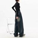 ワイドパンツ 秋の新作ジーンズ 細身ストレート カジュアルパンツ ワイドパンツ