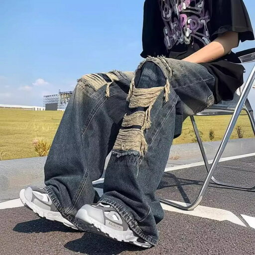 2024 初秋 デニムパンツ 男女兼用 カップル ボトムス ジーンズ バックウエストゴム ゆったり ゆるダボ ジーンズ シルエット加工 カジュアル メンズライク 韓国ファッション 2024 初秋 デニムパンツ 男女兼用 カップル ボトムス ジーンズ バックウエストゴム ゆったり ゆるダボ ジーンズ シルエット加工 カジュアル メンズライク 韓国ファッション