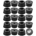 Tゴム製足バンパー ゴム 足 バンパー バッファ 滑り止め パッド 金属ワッシャー付き D16x14xH10mm 20個入り