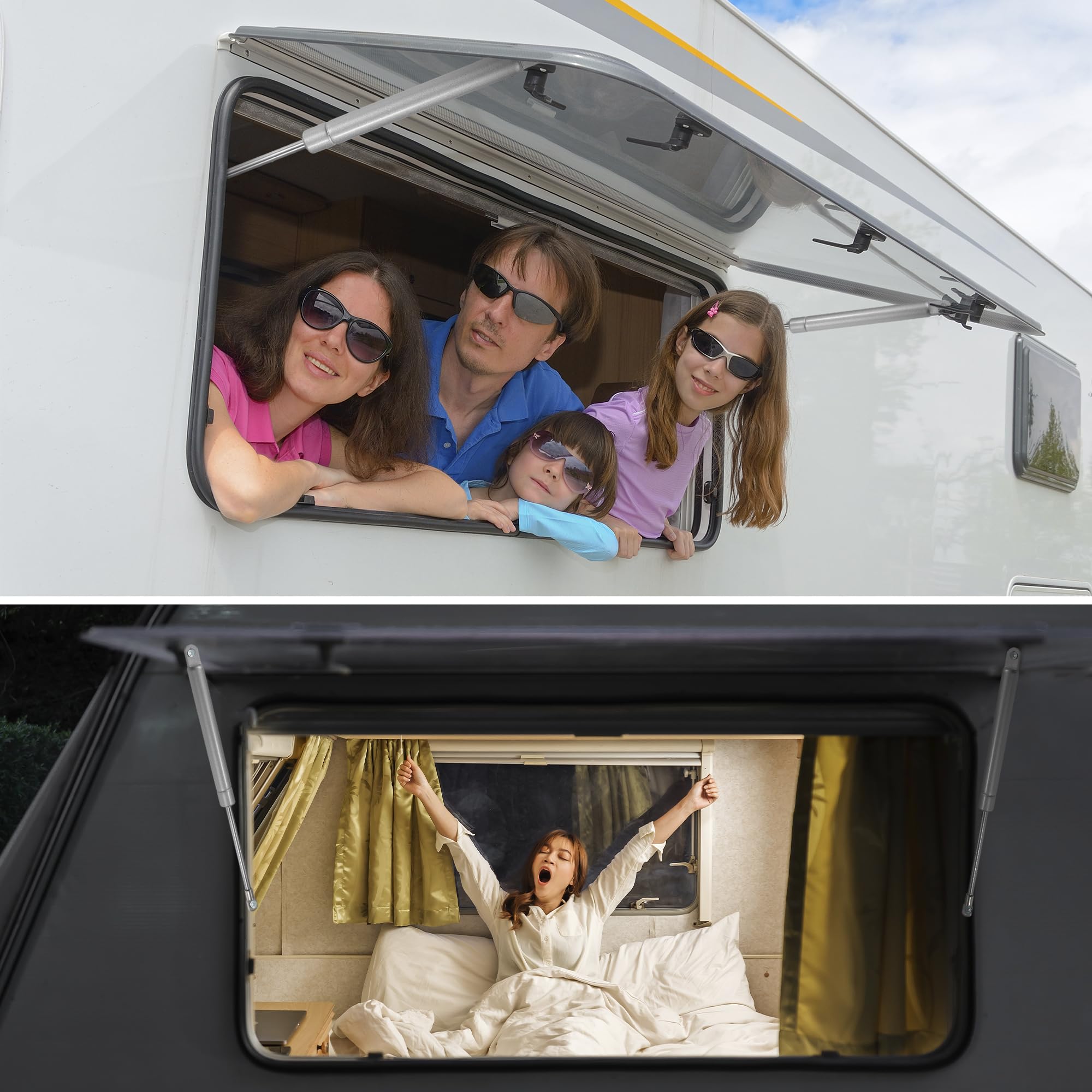 T1 Pc 12インチ 22ポンド/100N シルバートーン リフトサポート ストラット ショック ガススプリング RV カー トラック ボート用