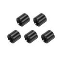 T 丸型アルミスタンドオフカラムスペーサー スタンドオフ丸スペーサー M3x5mm RC飛行機 FPVクアッドコプター CN C用スペーサーアソートメントキット 黒 5個パック(3)