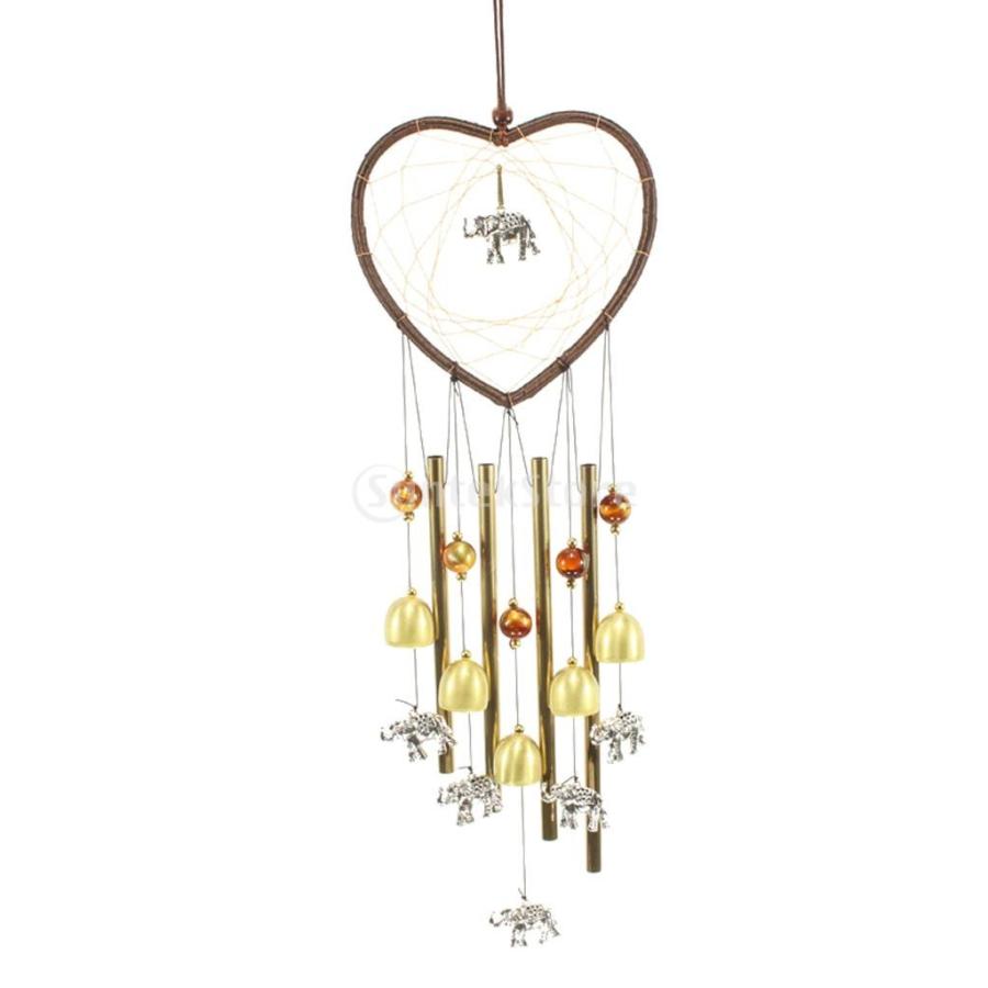 金属 風鈴 ウインドチャイム 吊り下げ装飾 納涼 癒し音 インテリア 屋外 全13タイプ - 象