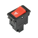 T 緊急ハザードスイッチ プラスチック製レッドブラック コントロール DC12V 車用 自動車用