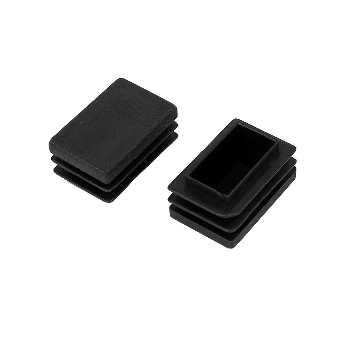 Tチューブインサート リブ付き 脚キャップ ブランクエンドキャップ 長方形 プラスチック 20mmx30mm 20個