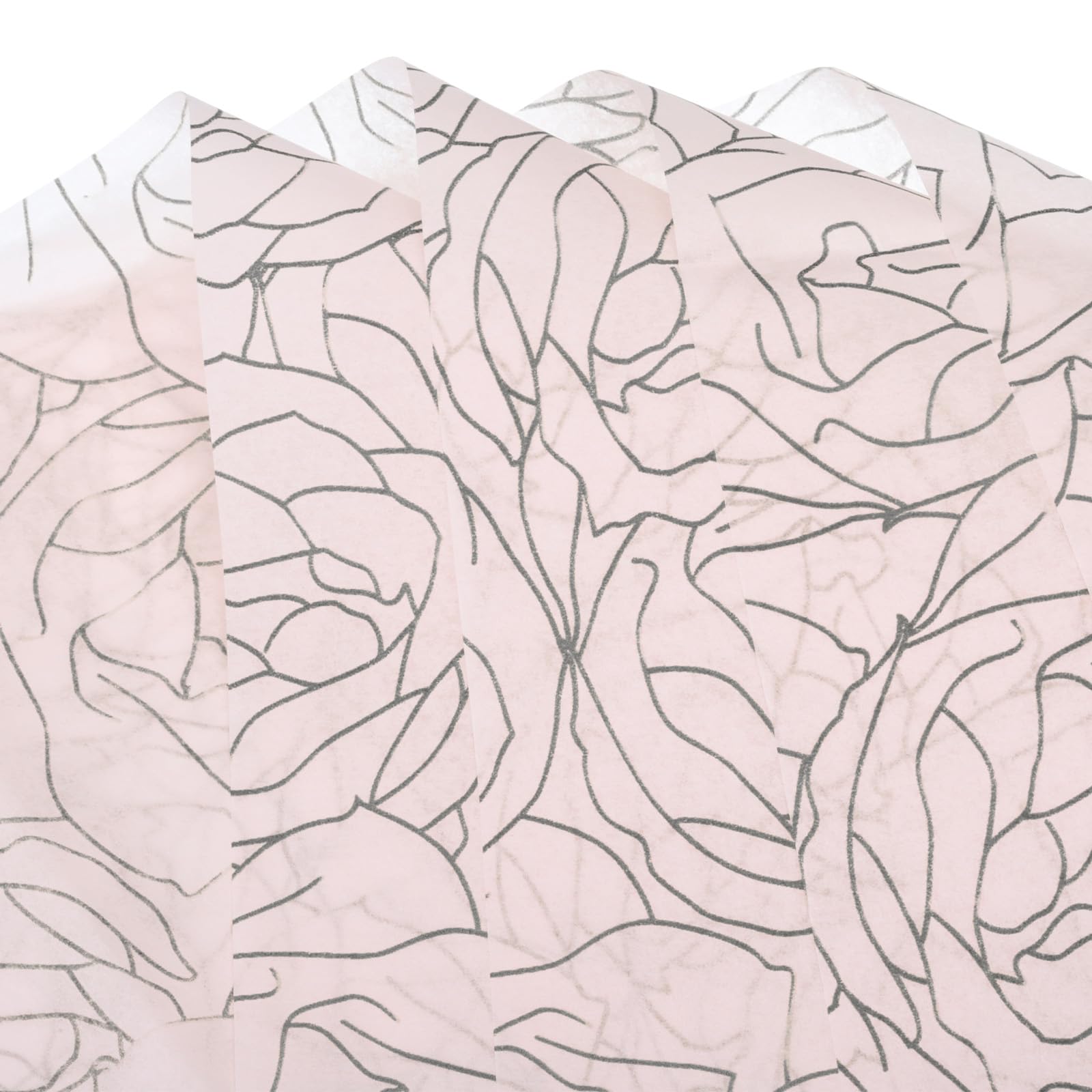 T ティッシュペーパー ティッシュ ギフト包装紙 花屋のブーケ用品 DIY工芸品 ホリデーデコレーション用 70 cm x 50 cm ラブ 黒 ローズ ピンク 28枚(3)