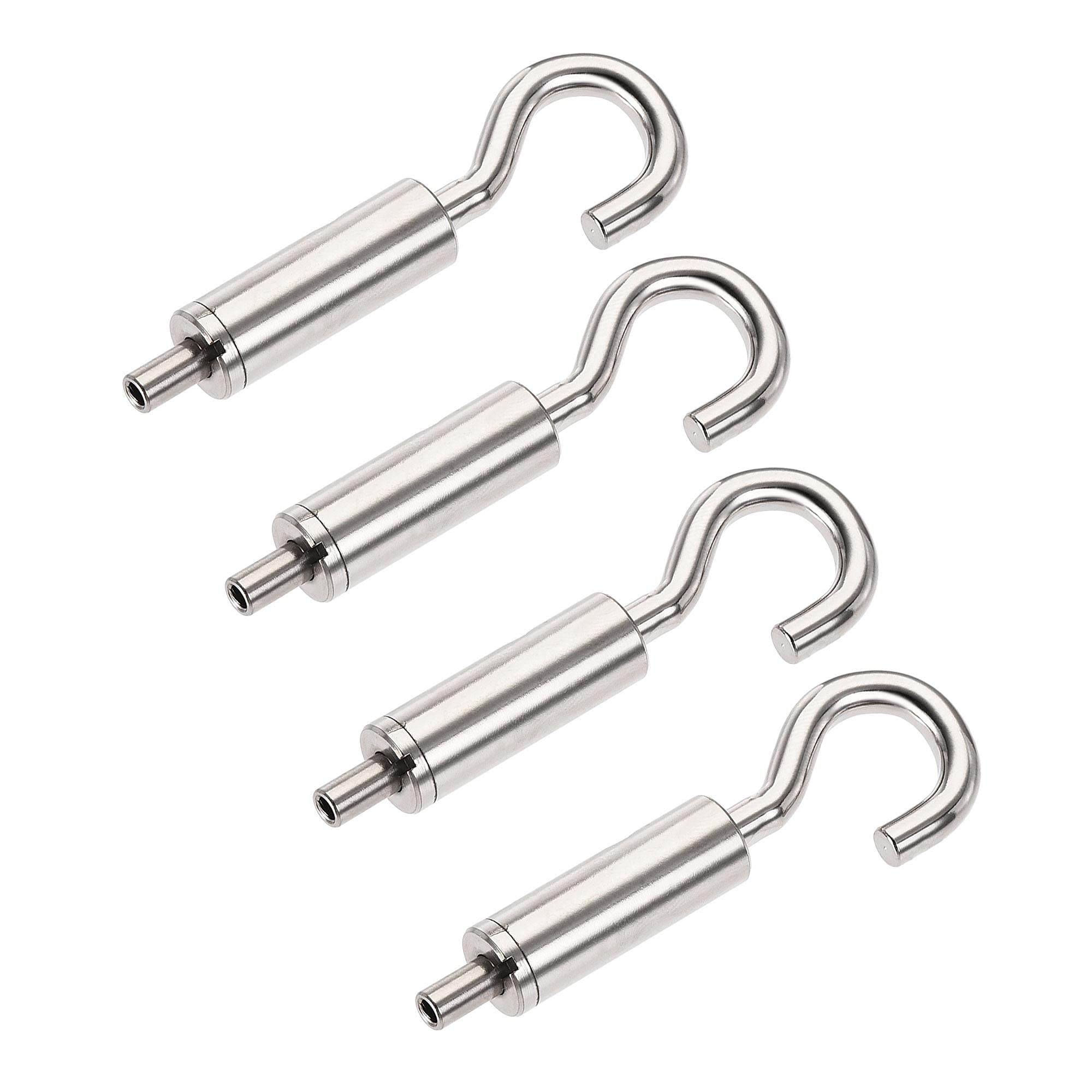 T 写真掛けるワイヤフック コッパー製フック 調整可能 家写真 展覧会 ギャラリー用 口幅7mm 4個入