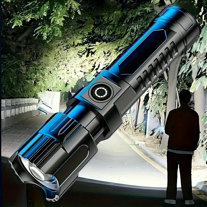 1個、多機能LED懐中電灯、超高輝...