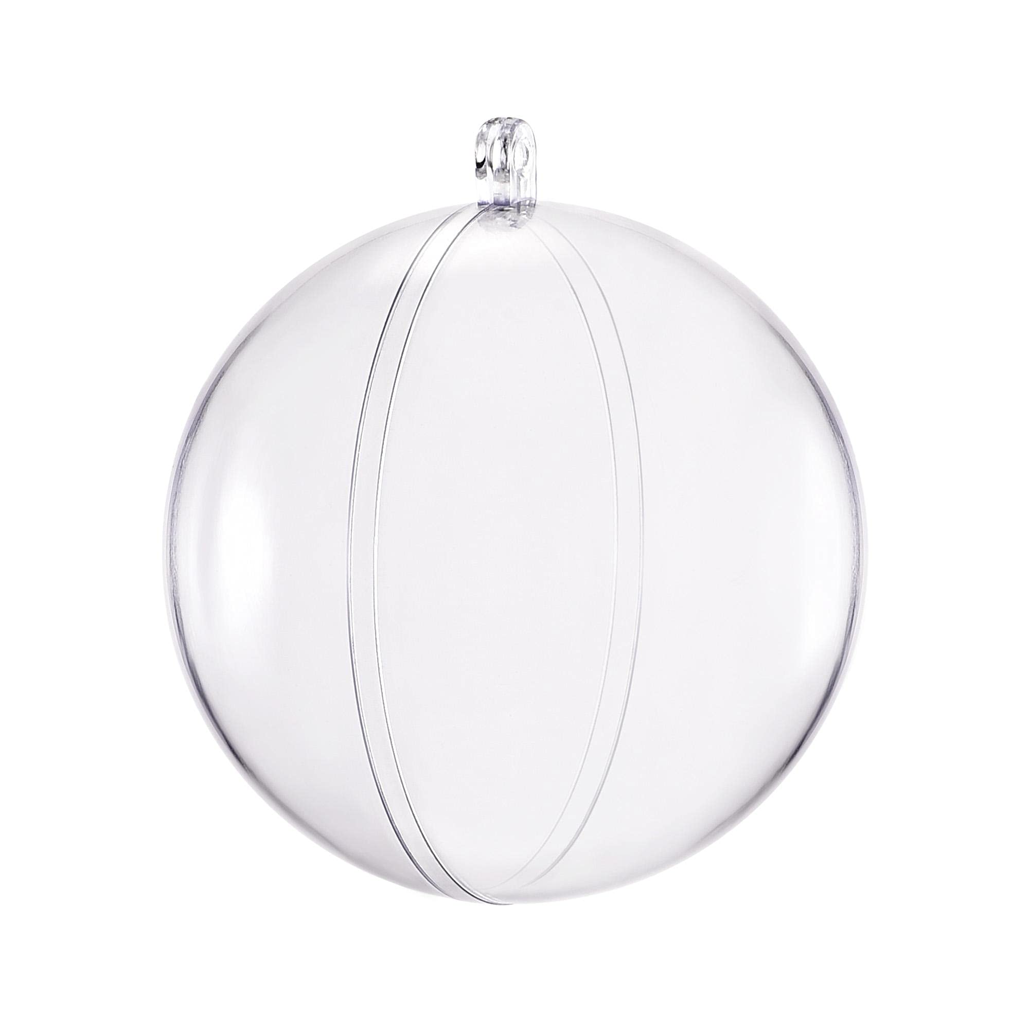 Tオーナメントボール 装飾ボール 直径120mm クリア プラスチック 6個入り