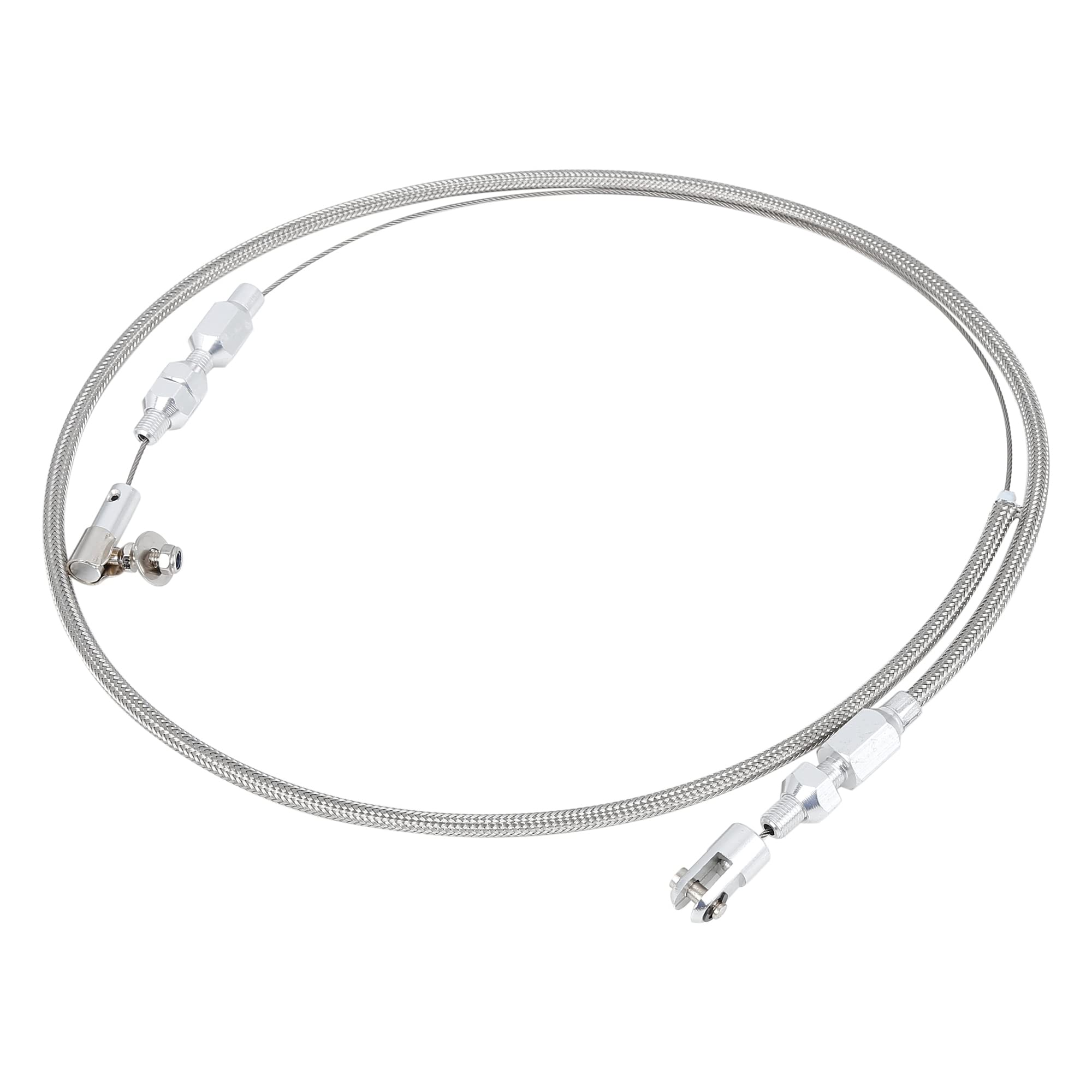 T 車のスロットルケーブル編組 92 cm ステンレス鋼 ユニバーサルアクセル シルバートーン