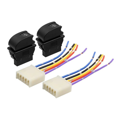 T ウィンドウリフタースイッチ リフターボタンソケット 電動窓スイッチアダプター DC 12V 5ピン 2セット入り T ウィンドウリフタースイッチ リフターボタンソケット 電動窓スイッチアダプター DC 12V 5ピン 2セット入り