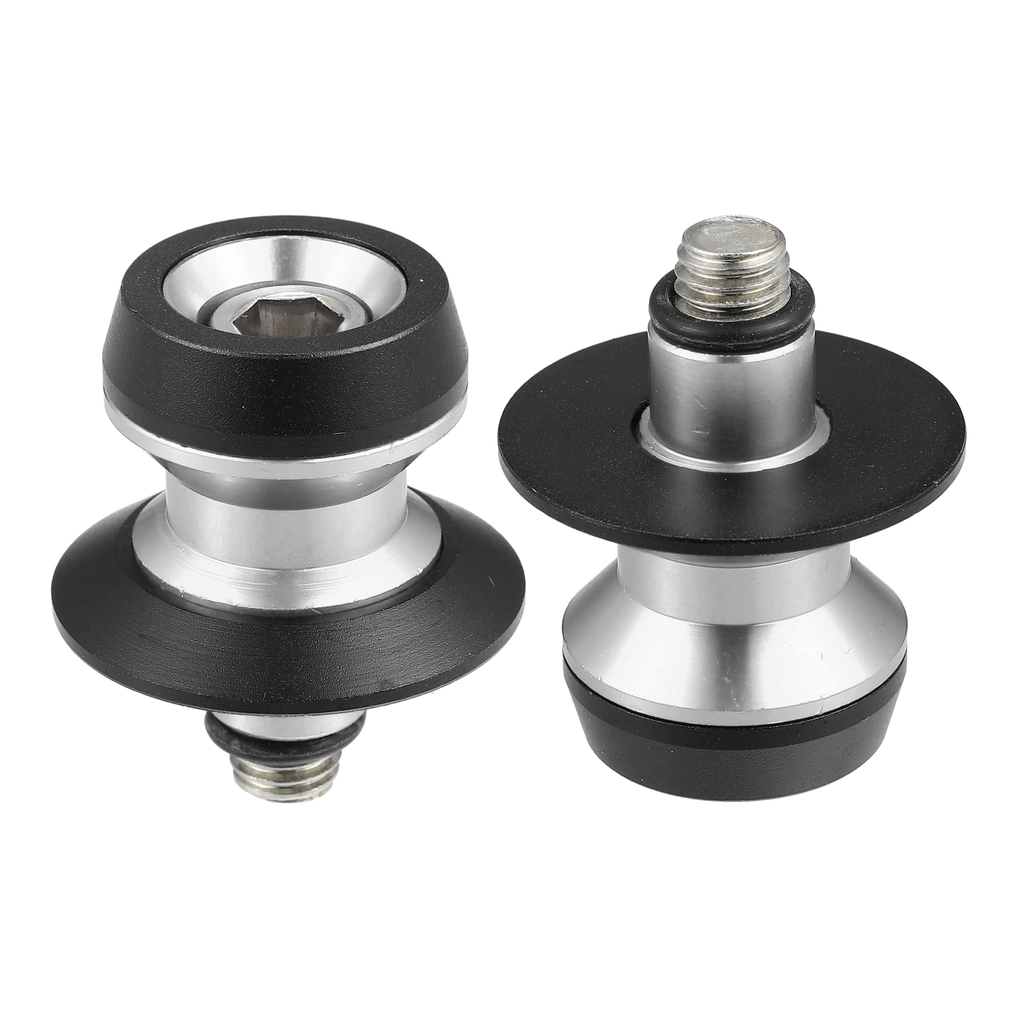 Tオートバイのスイングアームスプール アルミニウム合金 Kawasakiに対応 10 mm M10x1.5 ブラック 1ペア