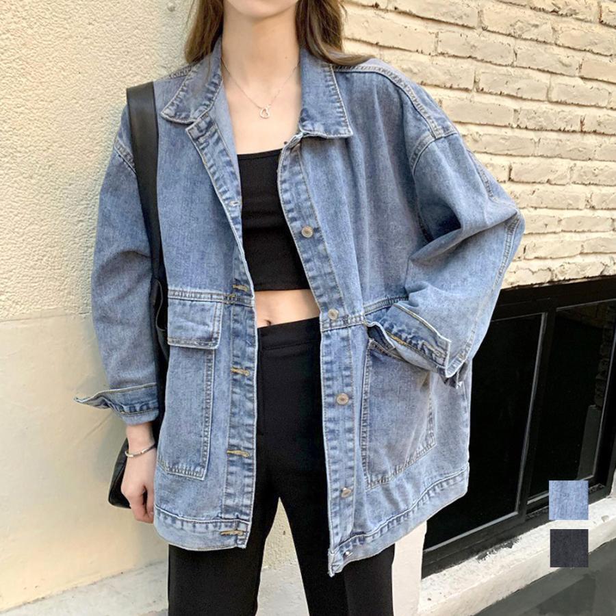 春 秋 冬 デニムジャケット レディース Gジャン