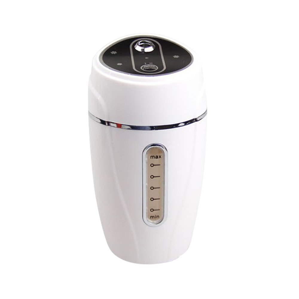 車載ホルダー ＆ シガーソケット 付 USB ミニ 超音波式 加湿器 (ホワイト)