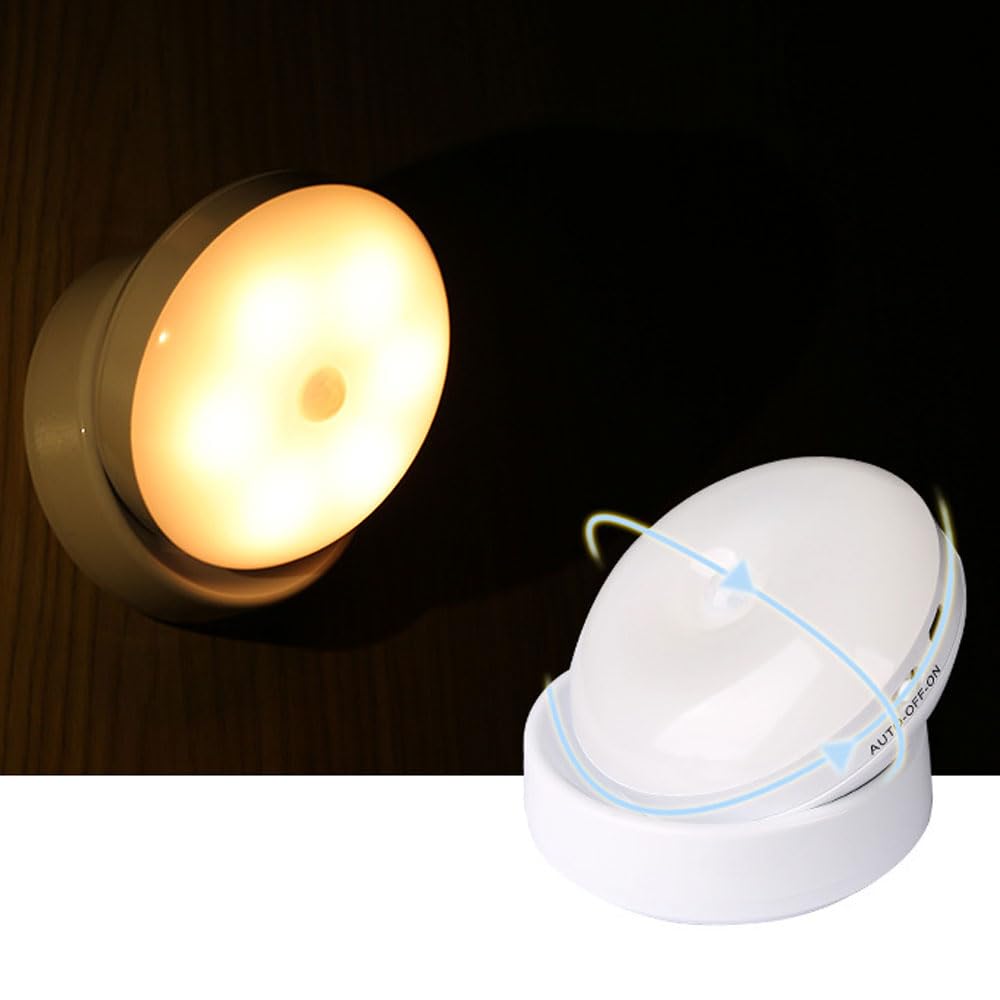 充電式センサーライト感応灯室内人体感360 ° 回転電池容量が大きい電池寿命が長い磁気吸灯室内灯脚灯枕灯夜灯棚灯配線不要寝室廊下児童室などに適している