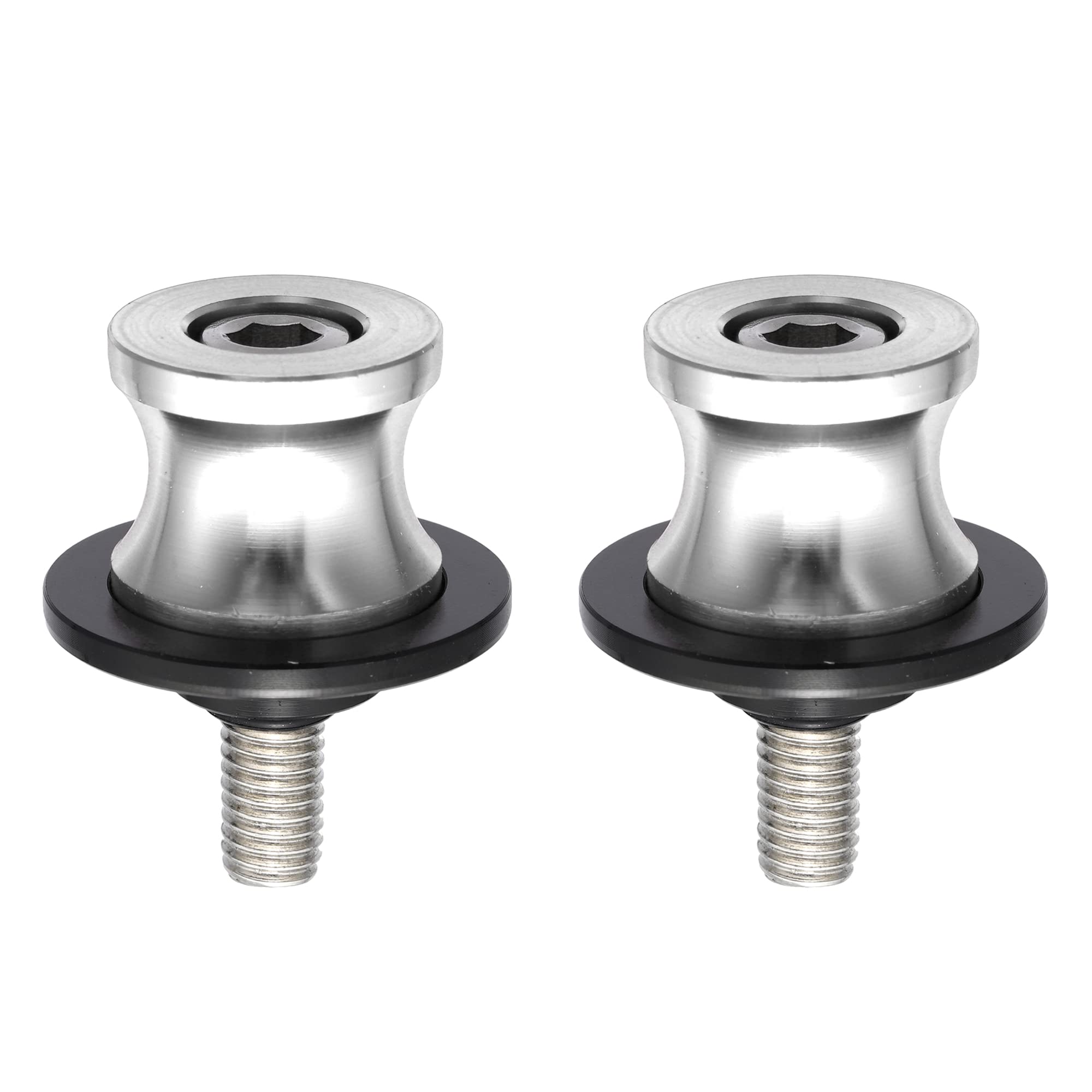 T オートバイのスイングアームスプール リヤスタンド スイングアームスプールスライダー 金属 10mm シ..