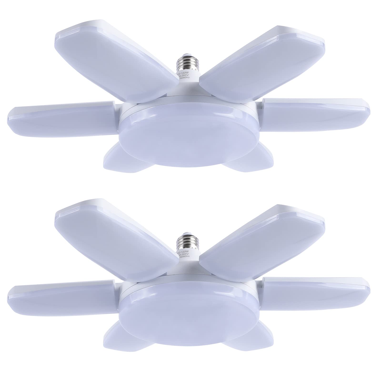 ガレージライト 工事用ライト 2個 LEDシーリングライト 120W ペンダントライト ダイニング 折りたたみ式