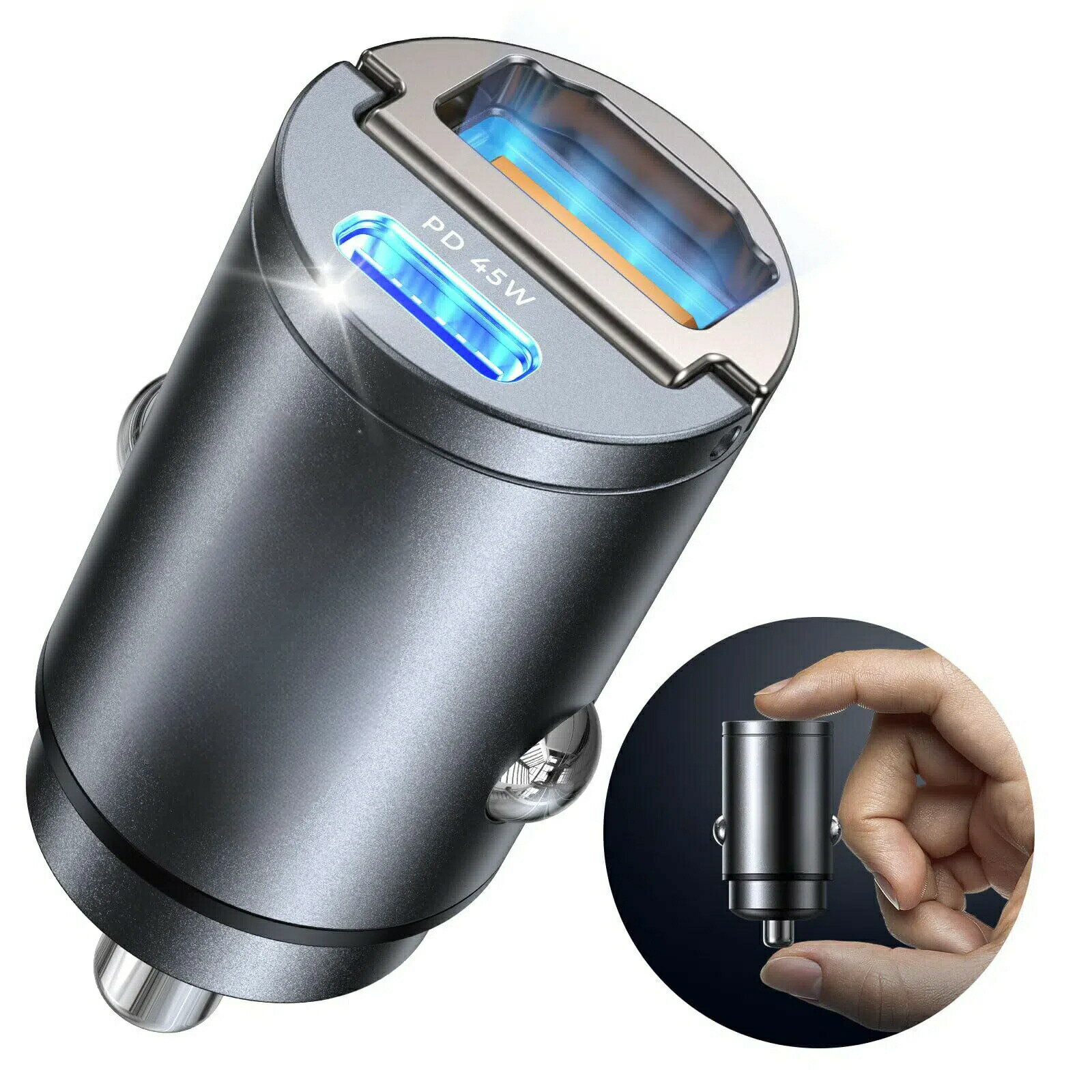 シガーソケット ミニデザイン カーチャージャー usb 2ポート