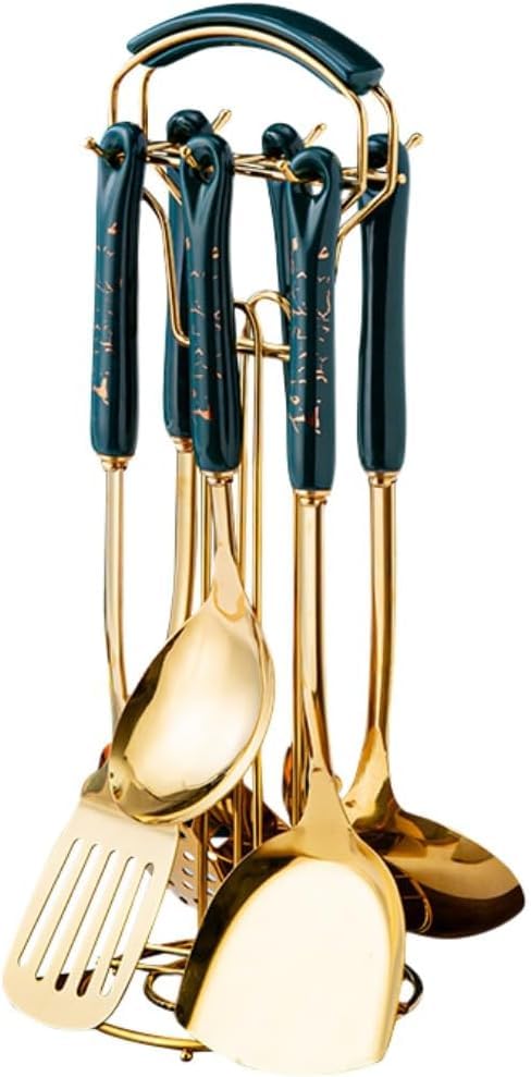 キッチンツールセット ステンレス製 調理スパチュラ 収納調理器具 ラックキッチンツールセット 壁掛け..