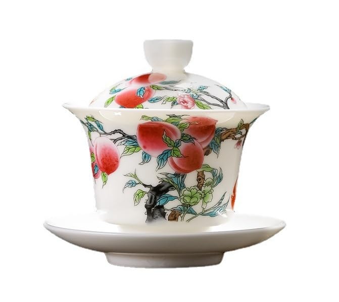 中国の蓋碗、カンフー茶碗、 中国の伝統的なガイワン、170 ミリリットル景徳鎮ガイワンセラミックティ..