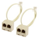 T RJ11電話コネクタ コンバータ スプリッタ アダプタ ケーブル PC 2台(3)