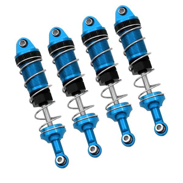 4 個 1:12 メタルフロントとリアショックアブソーバーダンパーモデル RC カー用ブルー