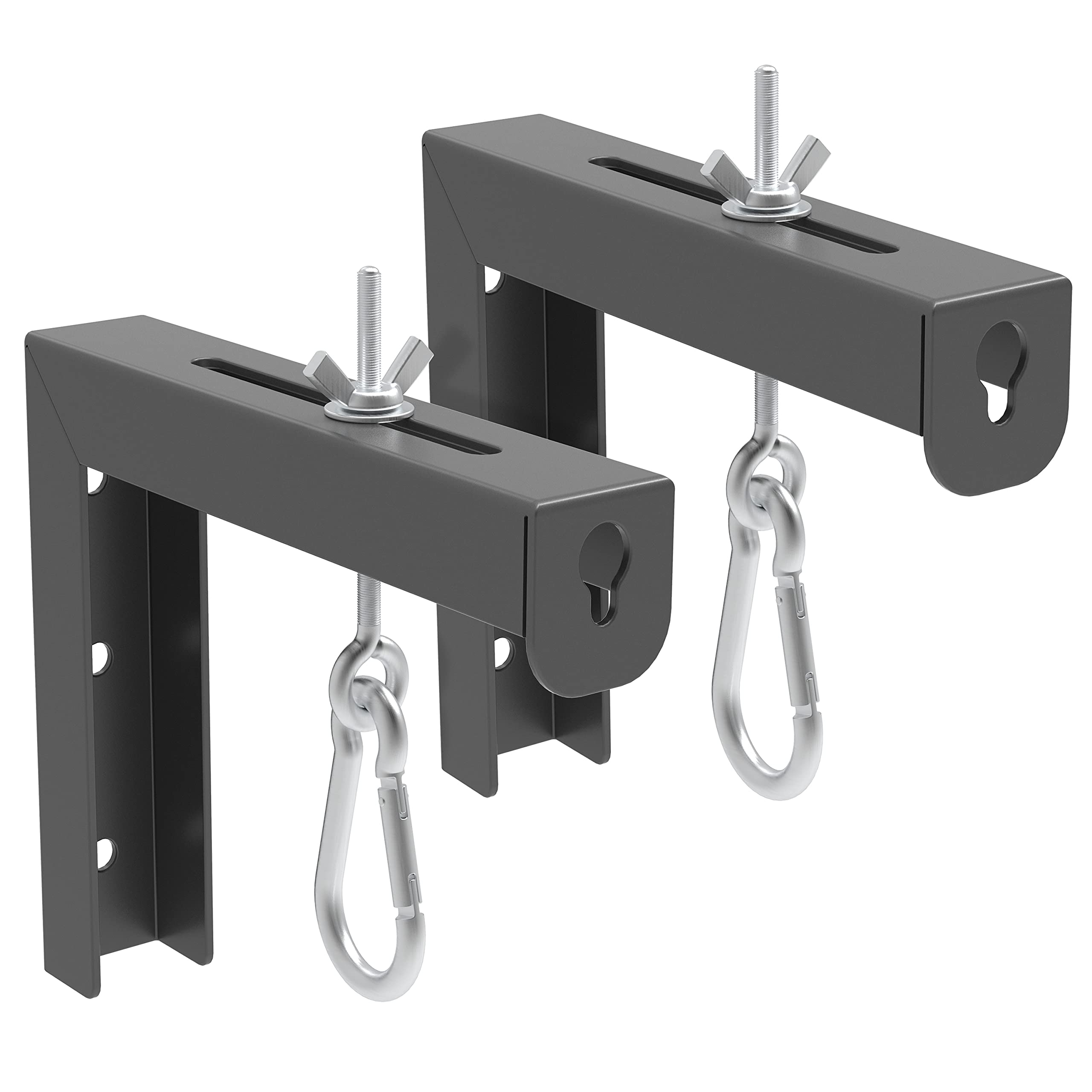 ブラック ユニバーサルプロジェクタースクリーン Lブラケット 壁掛けマウント 6インチ 調節可能な延長 ..