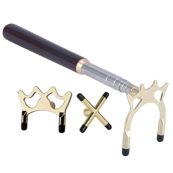 ビリヤードキュースティックブリッジ、ビリヤード台用ヘッド付き高低クロスヘッド