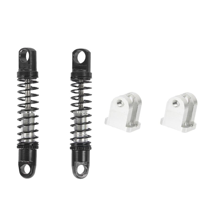 WPL D12RCカーオフロードパーツ用2xRCフロントショックアブソーバーブラック