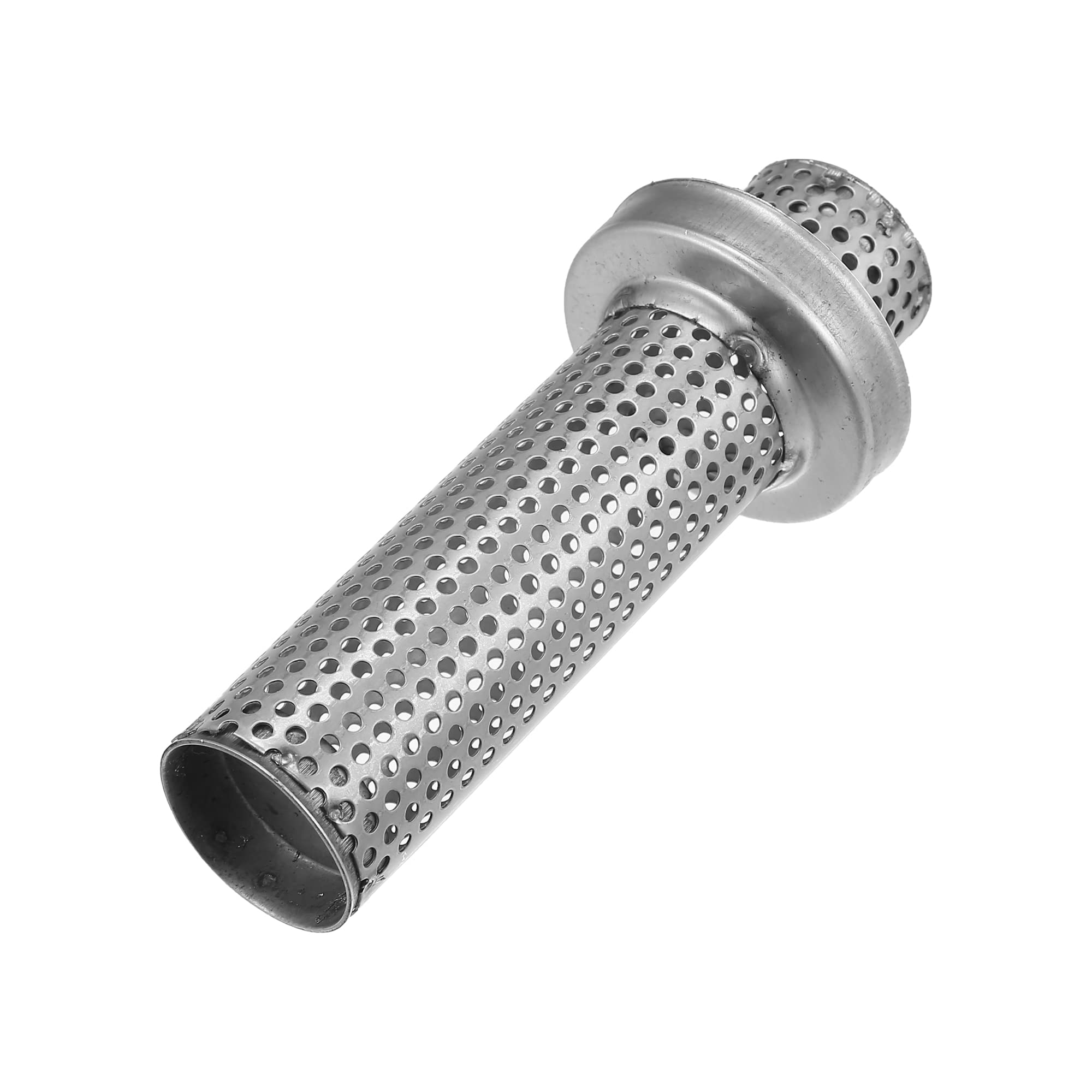 T 排気サイレンサー オートバイ排気消音器 エキゾーストインサートマフラーパイプ 150mmx60.5mm シルバ..