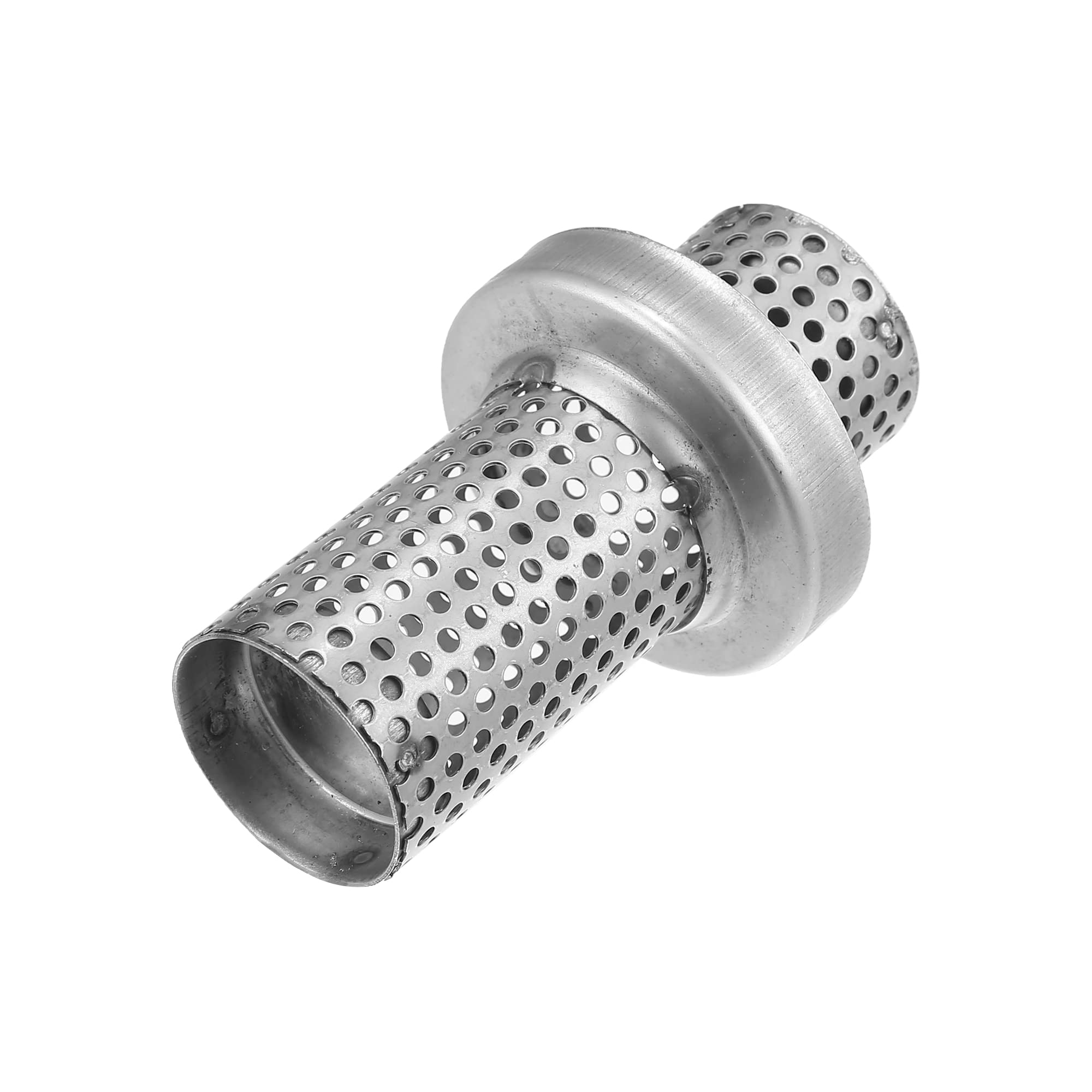 T オートバイの排気サイレンサー 排気挿入マフラーパイプ バッフル 100mmx60.5mm ユニバーサル シルバ..