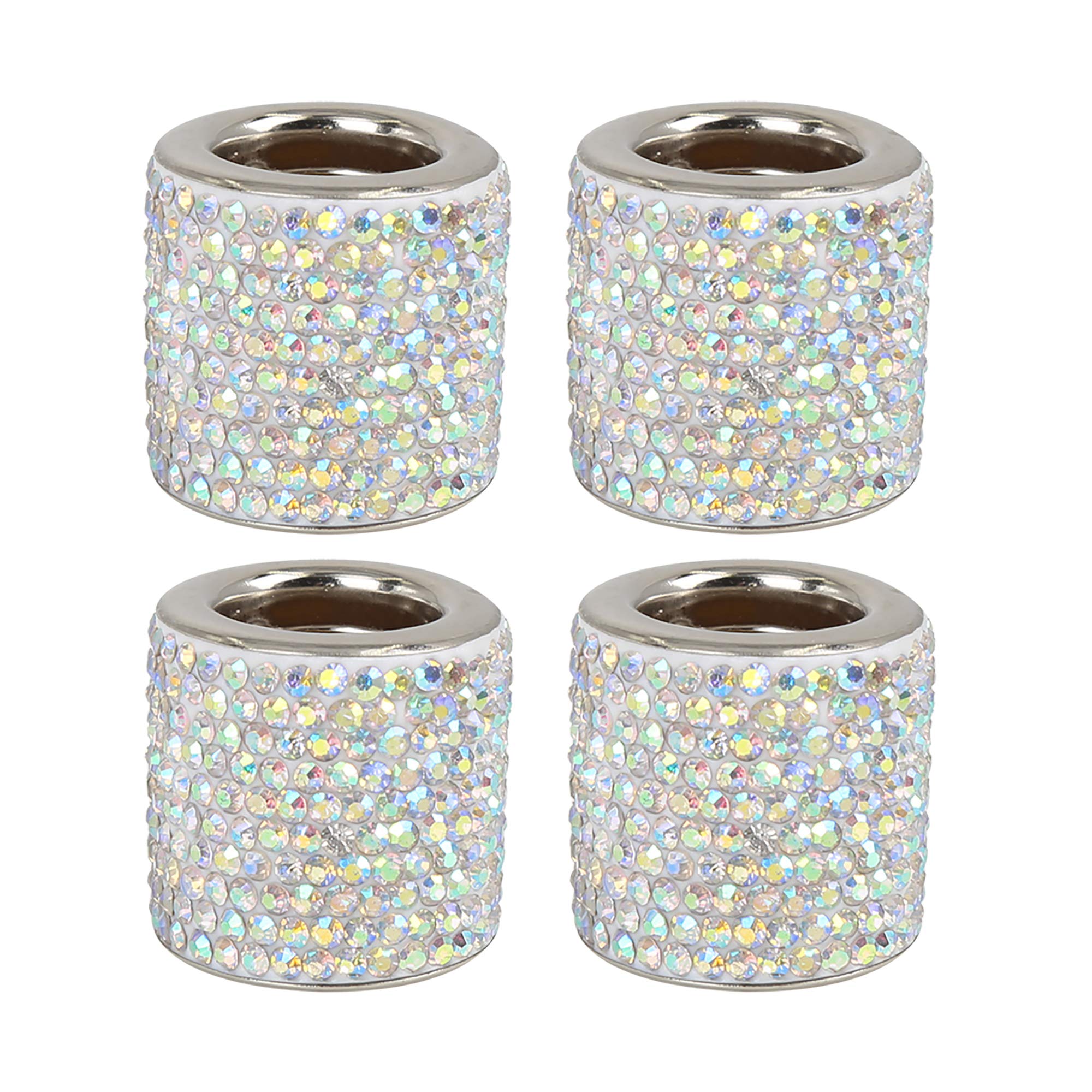 Tカーシートヘッドレスト首輪 スワロフスキークリスタル ダイヤモンドの装飾 車用 車のSUVトラック用 4個