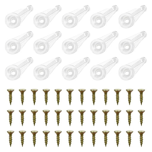 50ペア ガラスリテーナークリップキット キャビネットガラスクリップ 4Mm プラスチック ドアクリップ ネジ付き ガラスキャビネットドア固定用 50ペア ガラスリテーナークリップキット キャビネットガラスクリップ 4Mm プラスチック ドアクリップ ネジ付き ガラスキャビネットドア固定用