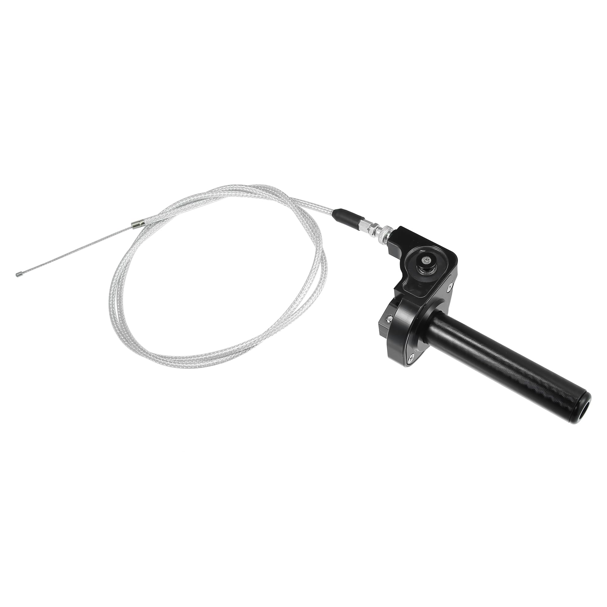 Tスロットルグリップ オートバイハンドルグリップ スロットルケーブルアクセサリー付き 22mmハンドルバ..