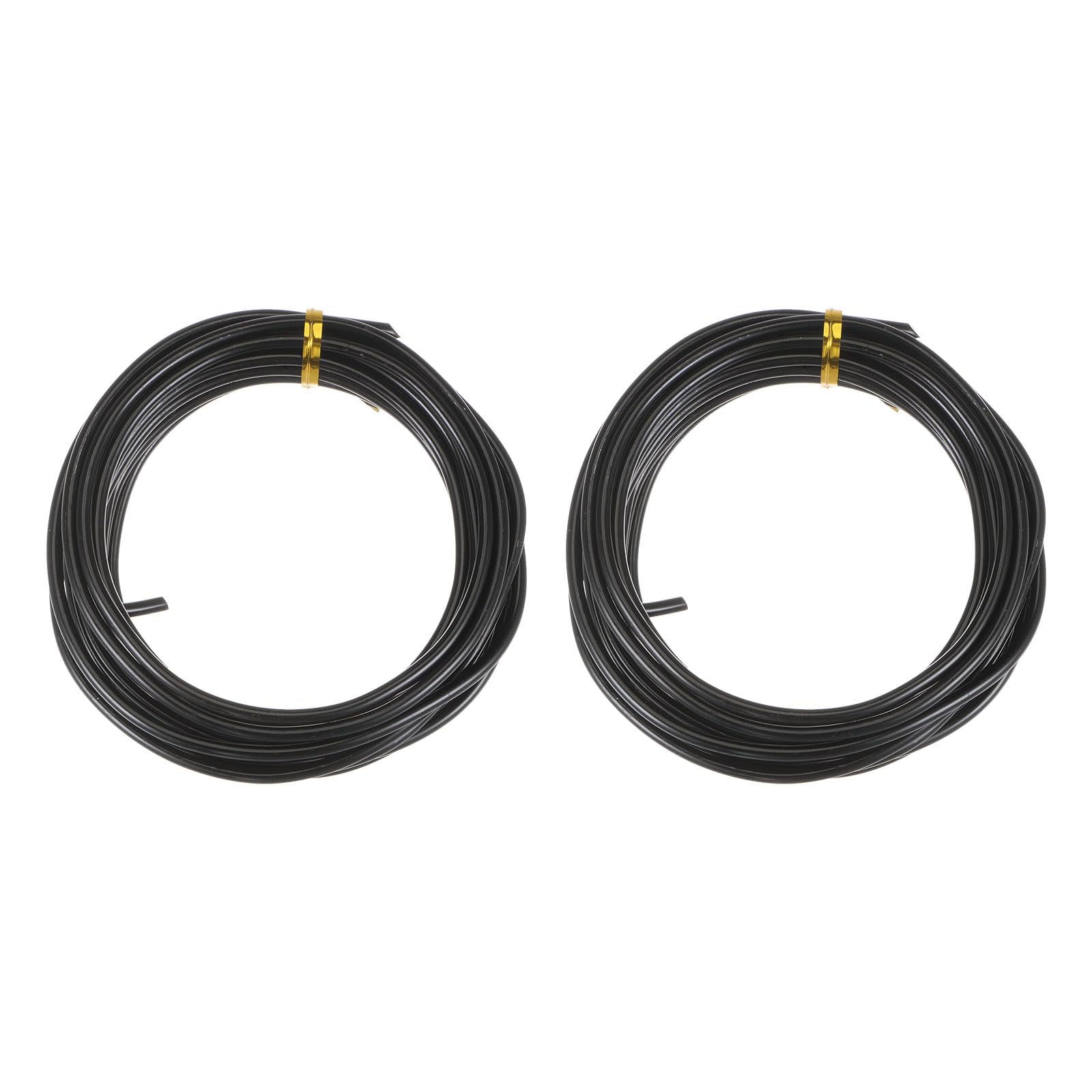 T 盆栽トレーニングワイヤー 3.5 mm合計 10 mm 10 M 陽極酸化アルミニウム ワイヤー 耐腐食性 ガーデンワイヤー 植物 盆栽 整形 曲げ 屋内用 ブラック 2個