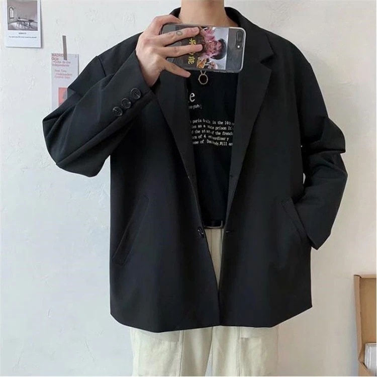 とてもファッション 秋 ゆったり韓国ファッション 新品 早い者勝ち トレンド 学生 メンズ スーツ ゆったりする カジュアル レトロ コート