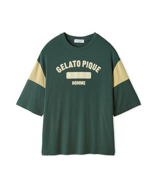 パジャマレーヨンカレッジロゴTシャツ メンズ