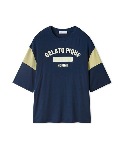パジャマレーヨンカレッジロゴTシャツ メンズ