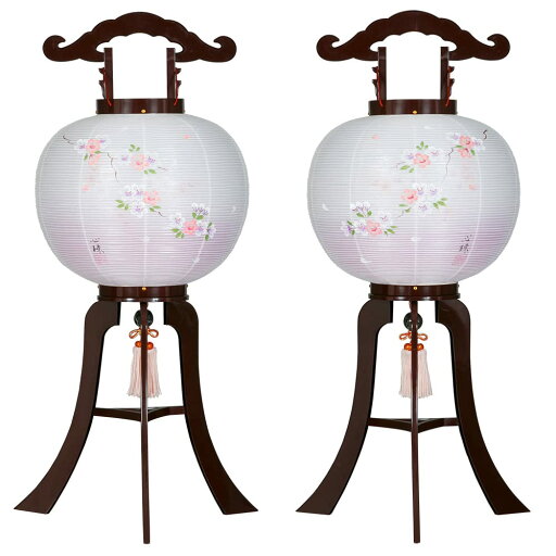 対柄 盆提灯 お盆 提灯 大内行灯 11号 7922-W (一対)◆高さ80cm×火袋径33cm◆ 枝垂れ桜 手描き 証明書付 対柄 盆提灯 お盆 提灯 大内行灯 11号 7922-W (一対)◆高さ80cm×火袋径33cm◆ 枝垂れ桜 手描き 証明書付