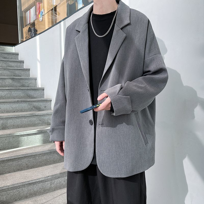 韓国ファッション スーツジャケット ゆったり カジュアル スーツコート 新しい メンズ シンプル 百掛け トップス アウター