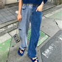 ワイドパンツ デニム ハイウエスト レディース ジーンズ デニムパンツ 春夏 きれいめパンツ 美脚 脚長効果 着痩せ おしゃれデニムパンツ