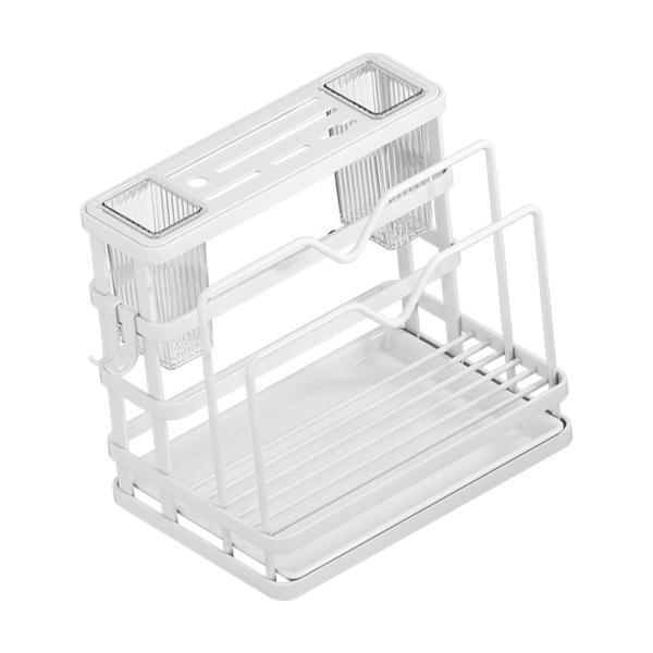 水切りオーガナイザーラック ディッシュラック 食器オーガナイザー キッチンカウンター用品 食器乾燥ラ..