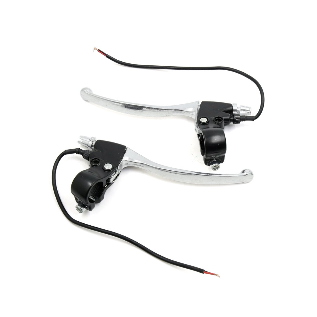 T ブレーキクラッチレバー オートバイ用 アルミニウム合金 22mm直径 ハンドルバー ブラック 2個入り