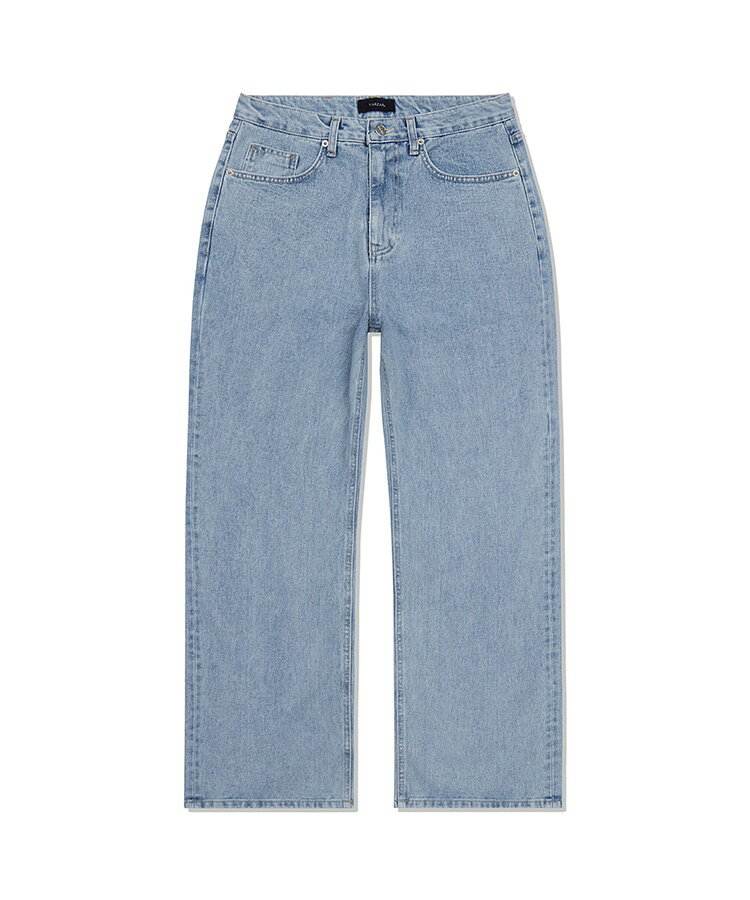 デニムパンツ フルレングス ワイド/ルーズ ウォッシュ加工 デニム・ジーンズ [2タイプ]