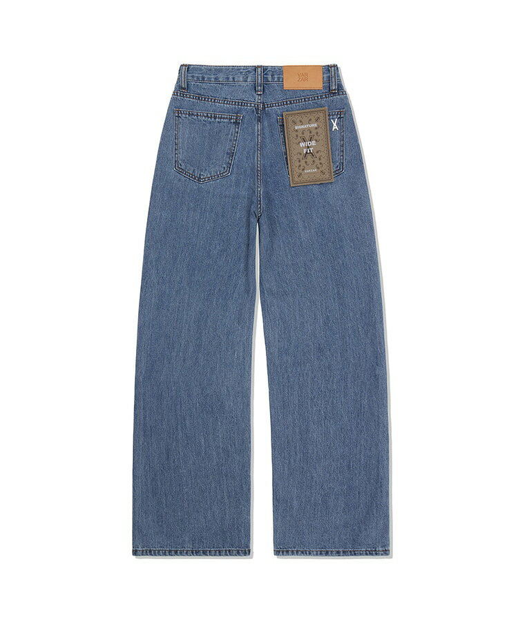 デニムパンツ フルレングス ワイド/ルーズ ウォッシュ加工 デニム・ジーンズ [2タイプ]